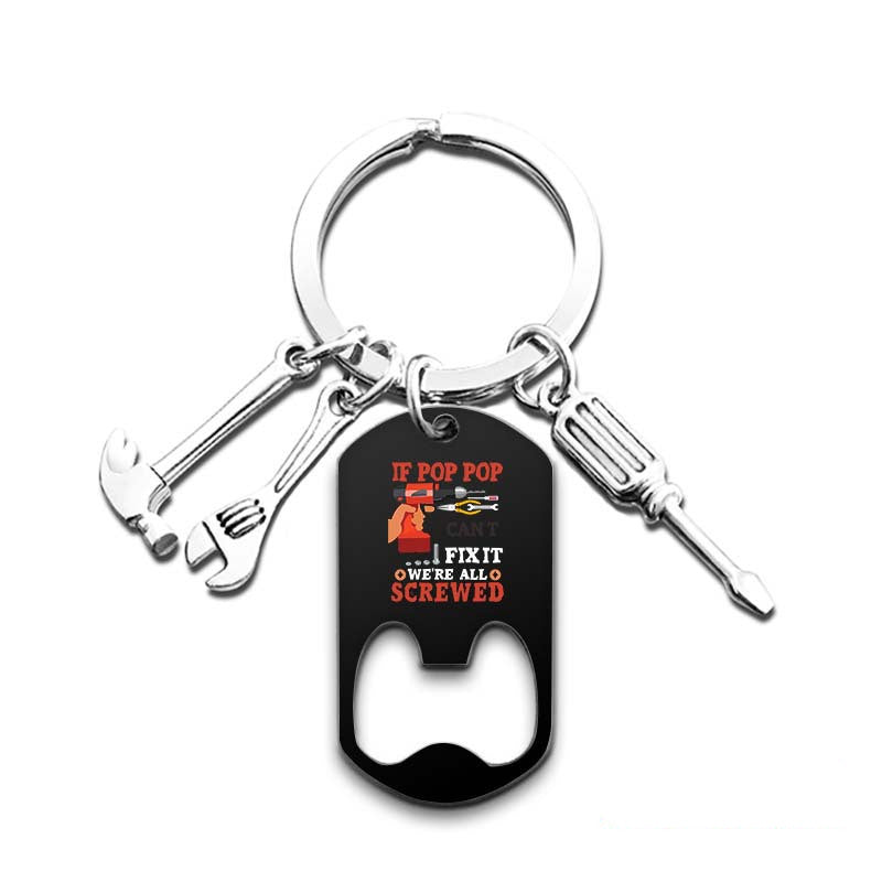 Father's Day Metal Keychain Bottle Opener