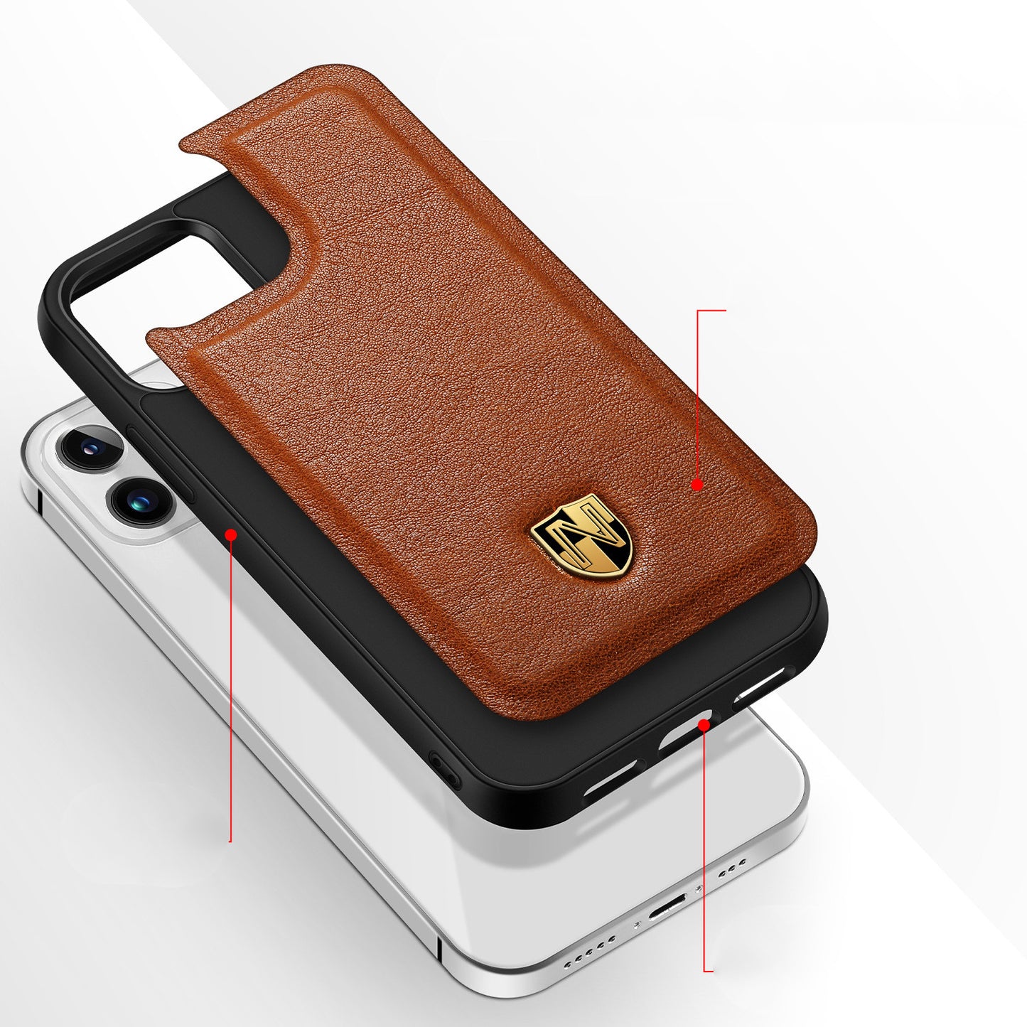 Leather Phone Case Luxury Top Layer Leather