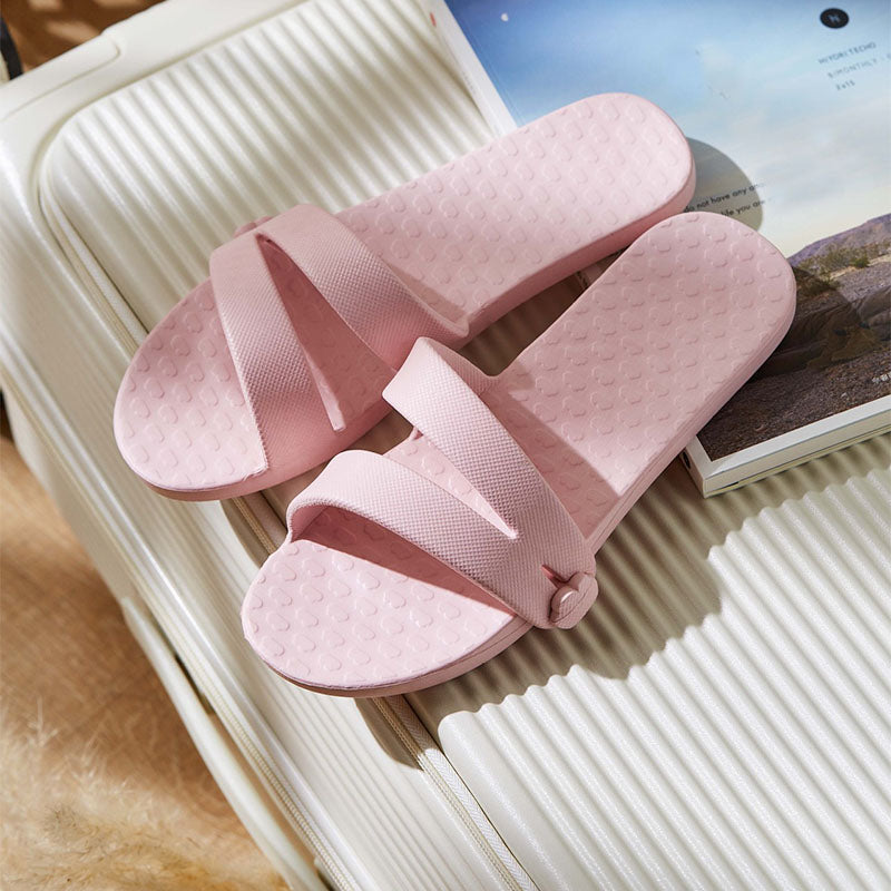 Folding Travel Slippers Hotel House Shoes Removable Non-slip Bathroom Slippers Summer Unisex Slides