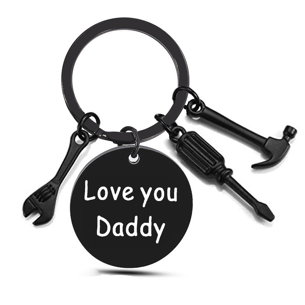Father's Day Keychain Stainless Steel Hammer